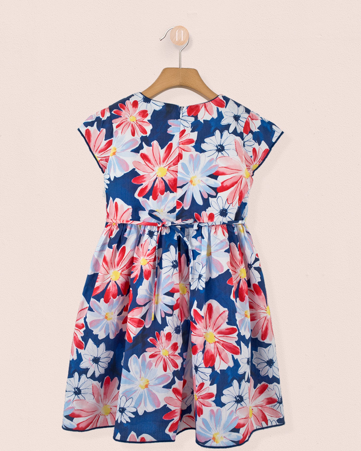 Victoire Italian Blue Daisies Dress